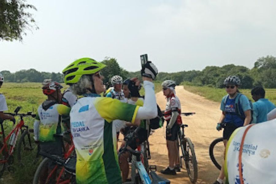 Getting experience during their cycling tour