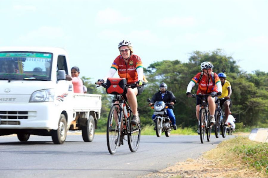 Getting experience during their cycling tour
