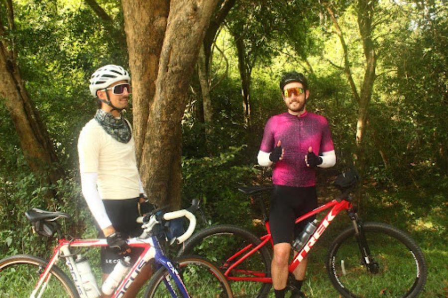 Getting experience during their cycling tour